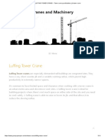 LUFFING TOWER CRANE Tower Crane Specifications - Jib Tower Crane