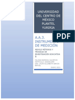 A.A.3. Instrumento de Medición: Universidad Del Centro de México Plantel Yuriria