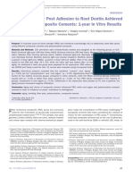 Fiber Post Adhesion Evaluation