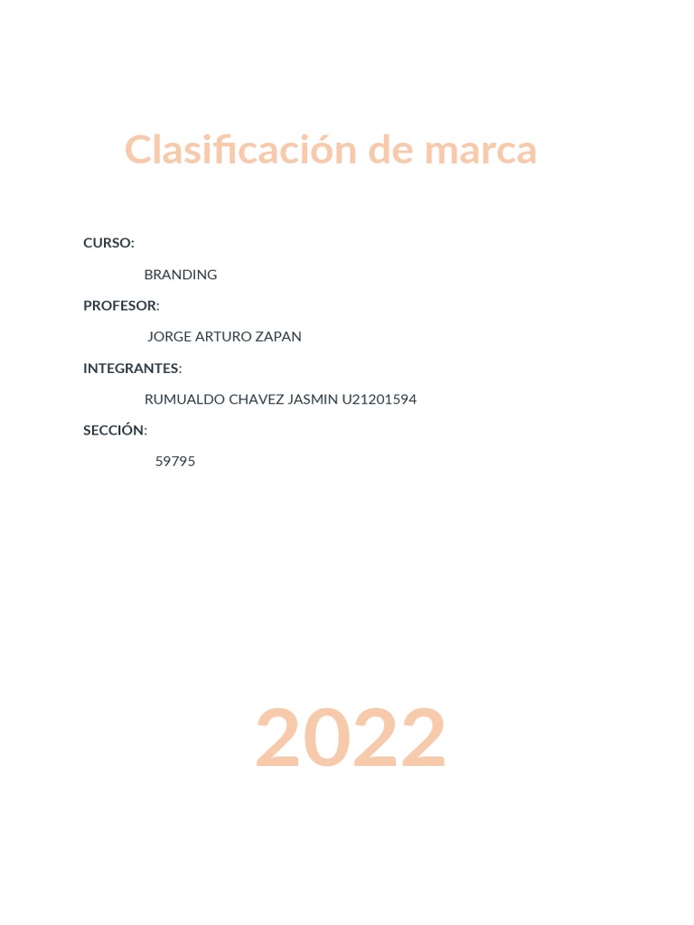 Branding Trabajo JRCH | PDF | Marca | Producto (Negocio)