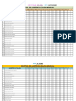 Control de Asistencia Diario Por Meses Editable