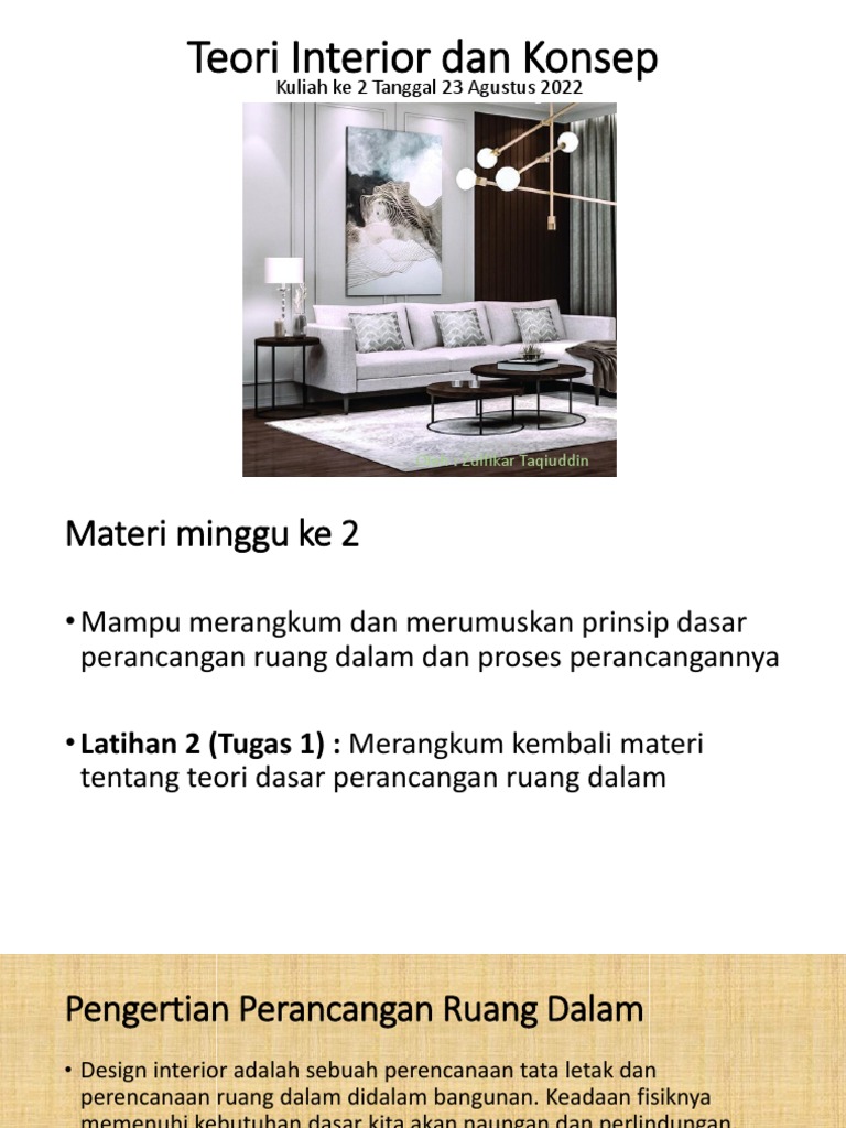 Prinsip Dasar Desain Interior | PDF | Karier & Perkembangan