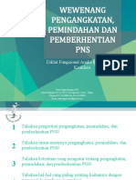 Kewenangan Pengangkatan, Pemindahan, Dan Pemberhentian PNS