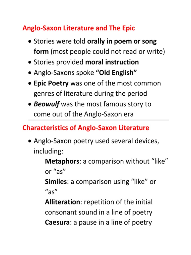 Lesson 4 | PDF | Beowulf | Epic Poetry