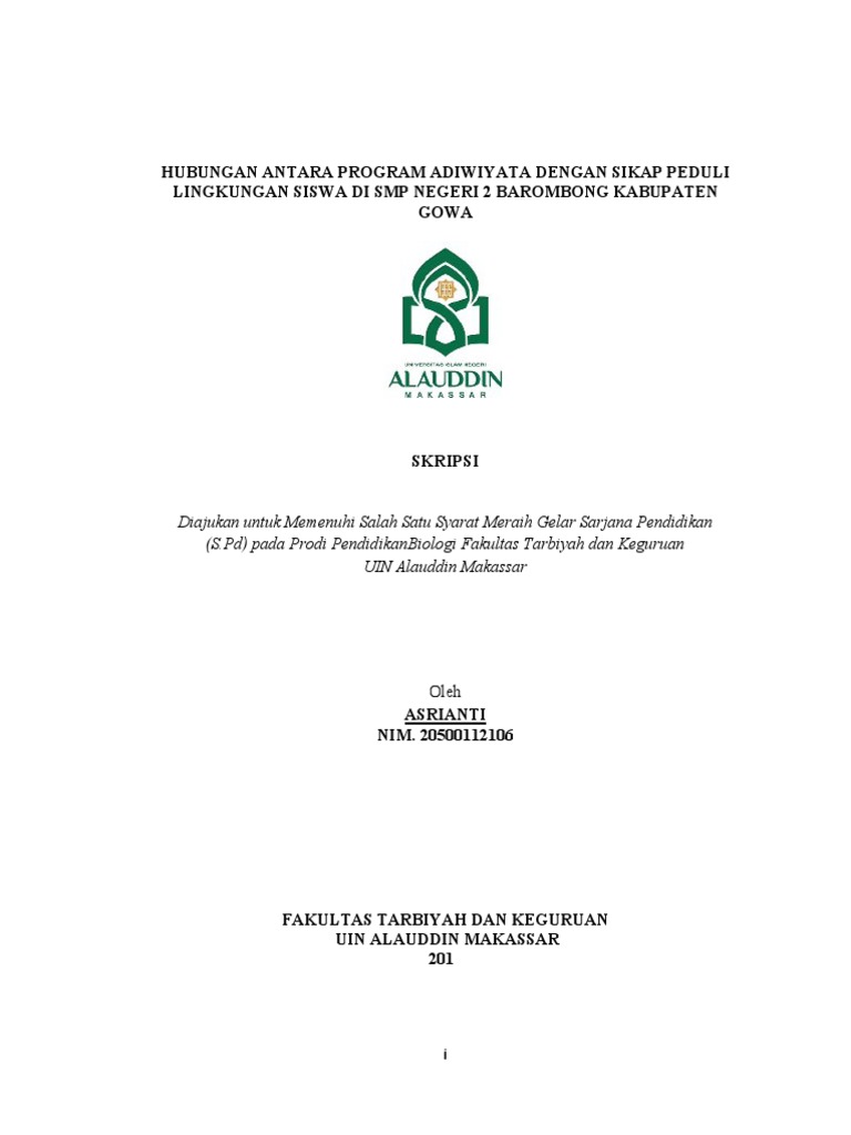 Pengaruh Program Adiwiyata pada Siswa | PDF | Seni