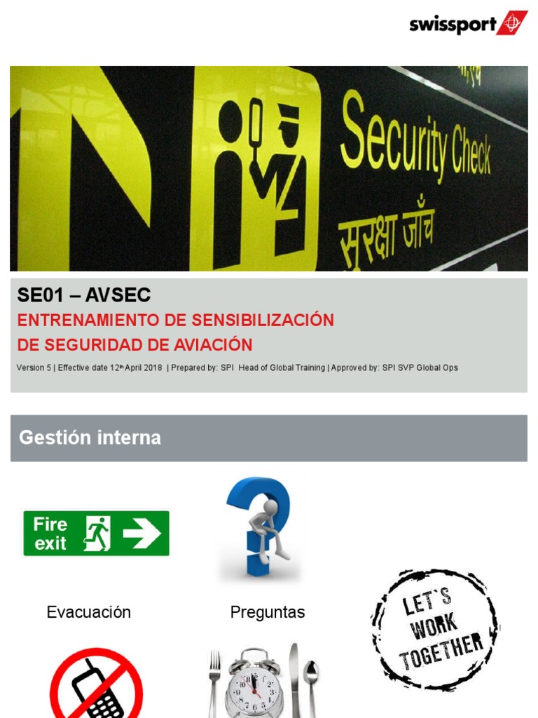 SE01 - AVSEC (Aviation Security Awareness Training) Spanish Version