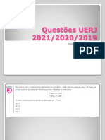 Questões UERJ 2019-2022 Com 2022-2021 e 2020-1 Resolvidas