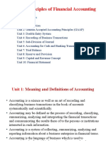 Subject Principles of Financial Accounting