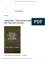 Ulasan Buku_ ‘Tiada Paksaan dalam Agama’ oleh Taha Jabir al-Alwani – Dialogosphere