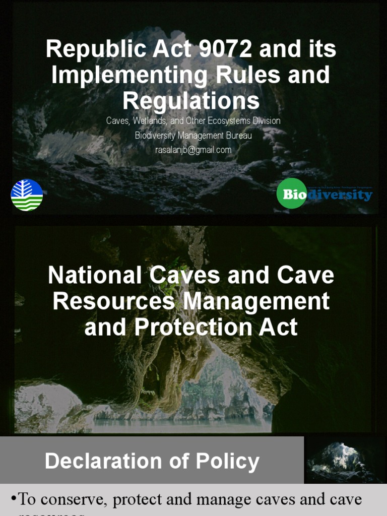 RA 9072: Caves Management Act Overview | PDF