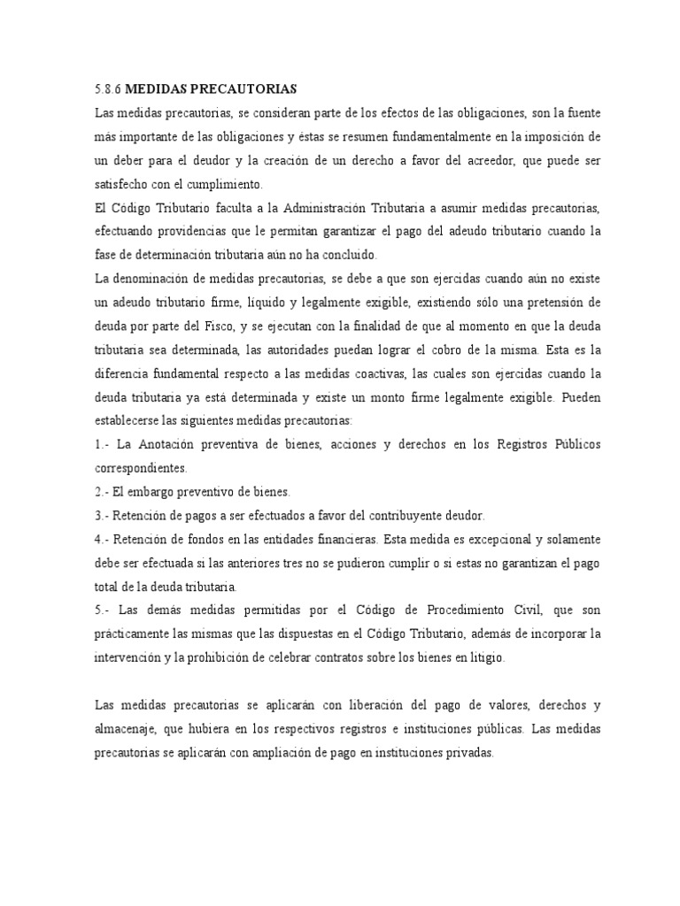 Medidas Precautorias PDF Pagos Gobierno