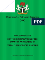 Procedure Guide For Determination of Quantity and Quality of Petroleum Products 2019