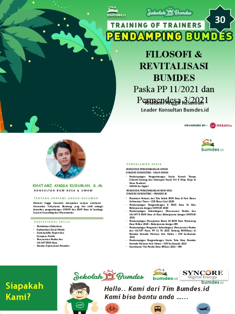 Materi Pembekalan 2 Revitalisasi Bumdes | PDF | Karier & Perkembangan ...