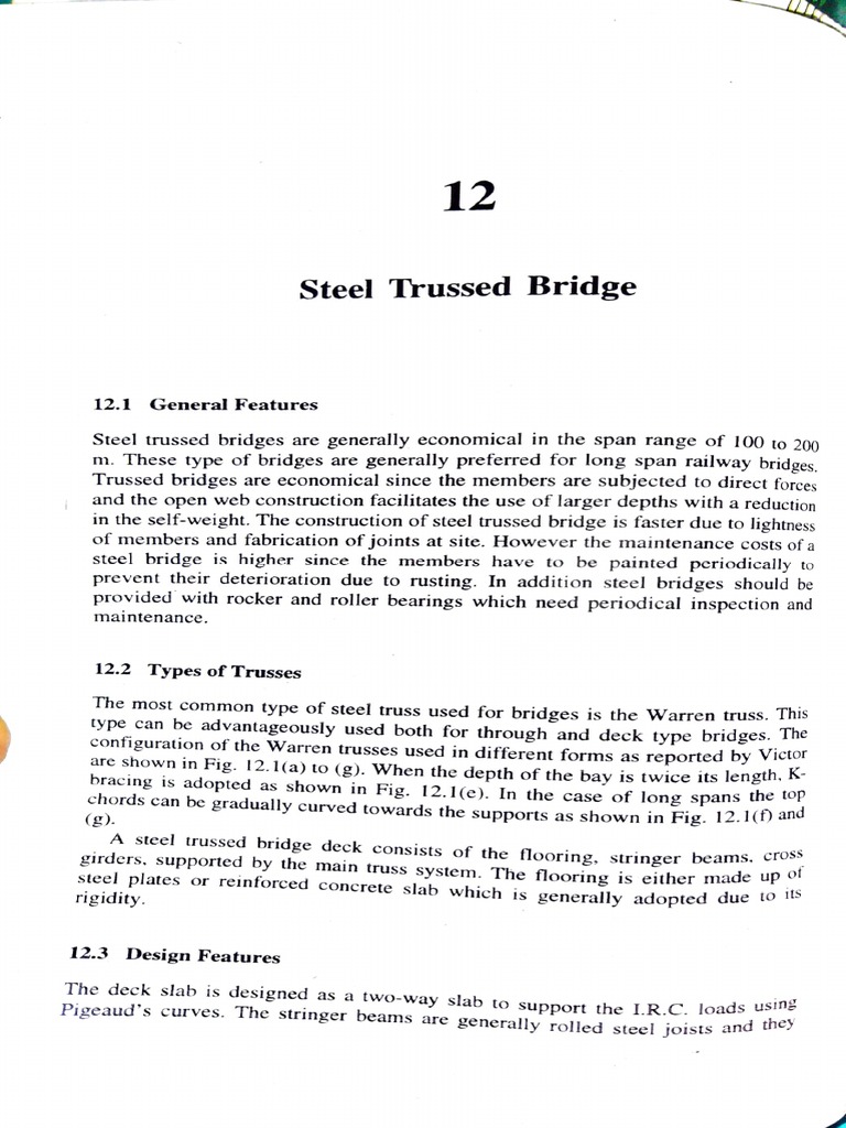 Truss Bridge Pdf Truss Bridge