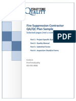 1067 Fire Suppression Comprehensive Quality Plan Sample