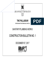 Sanitary/Plumbing Works Construction Bulletin No. 1
