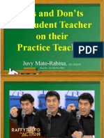Do's and Dont's in Practice Teaching