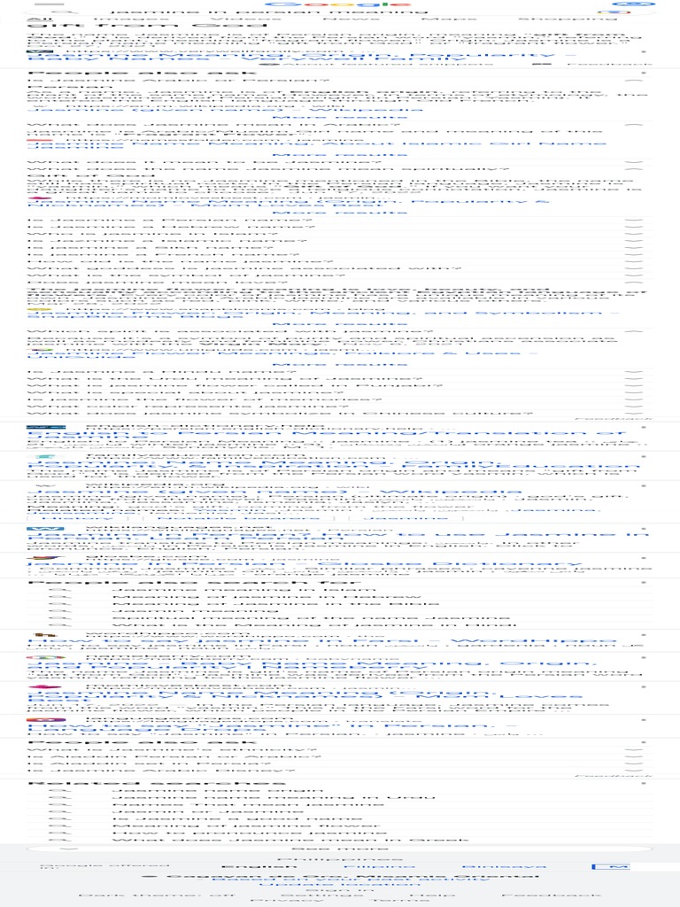Jasmine in Persian Meaning PDF Persian Language