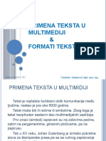 Primena Teksta U Multimediji