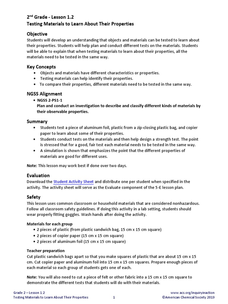 g2 l1.2 Testing Materials | PDF | Paper | Yarn