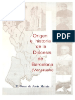 Origen e Historia de La Diocesis de Barcelona