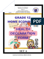 Health DEclaration Form SET A
