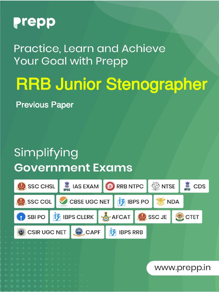 Railway Stenographer Paper | PDF | Multiple Choice | Tests