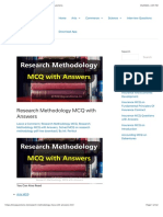 Research Methodology MCQ with Answers - MCQ Questions