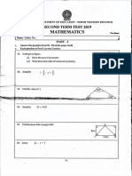 2019 Grade 08 Maths Second Term Paper With Answers English Medium North Western Province