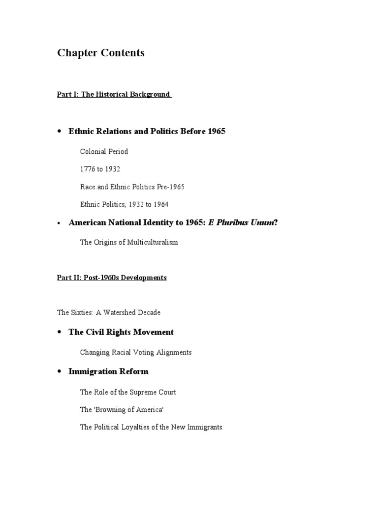 Evolution of American Ethnic Relations | PDF | Multiculturalism ...