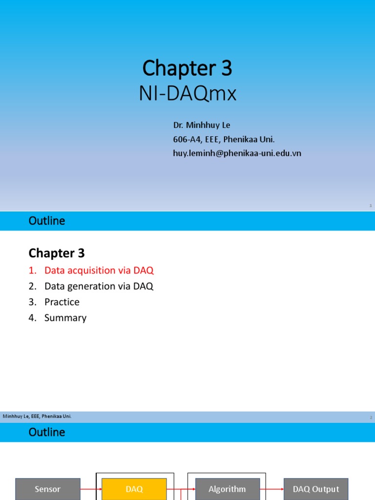 Data Acquisition with NI DAQmx at Phenikaa | PDF | Data Acquisition ...