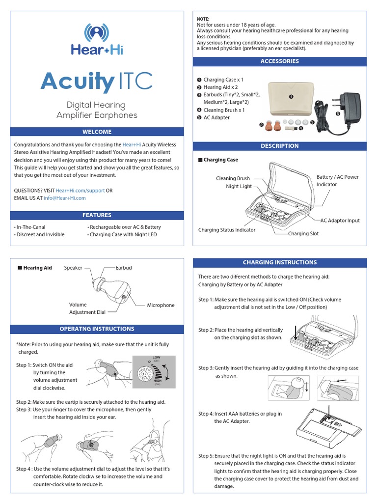 Hear-Hi Invisible Rechargeable Digital Hearing Aids | PDF | Hearing Aid ...
