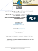 Impacto Del Control Presupuestal en Gestion de Municipalidad Distrital de La Perla-Callao Periodo 2014-2015