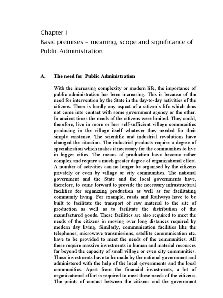 Introduction to Public Administration | PDF | Public Administration ...