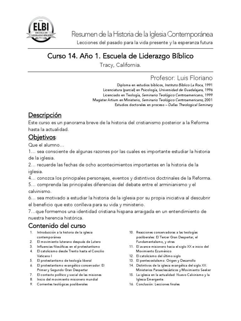 Historia de la Iglesia Contemporánea | PDF | Pentecostalismo ...