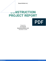 Construction Project Report Template