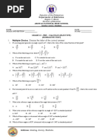 Summative Pre-Calc.