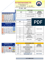 School Calendar SY 22 - 23