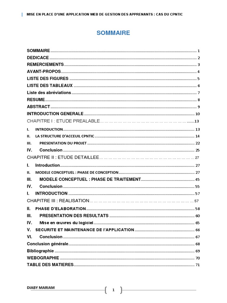 Application Web de Gestion au CPNTIC | PDF | Langage de Modélisation ...