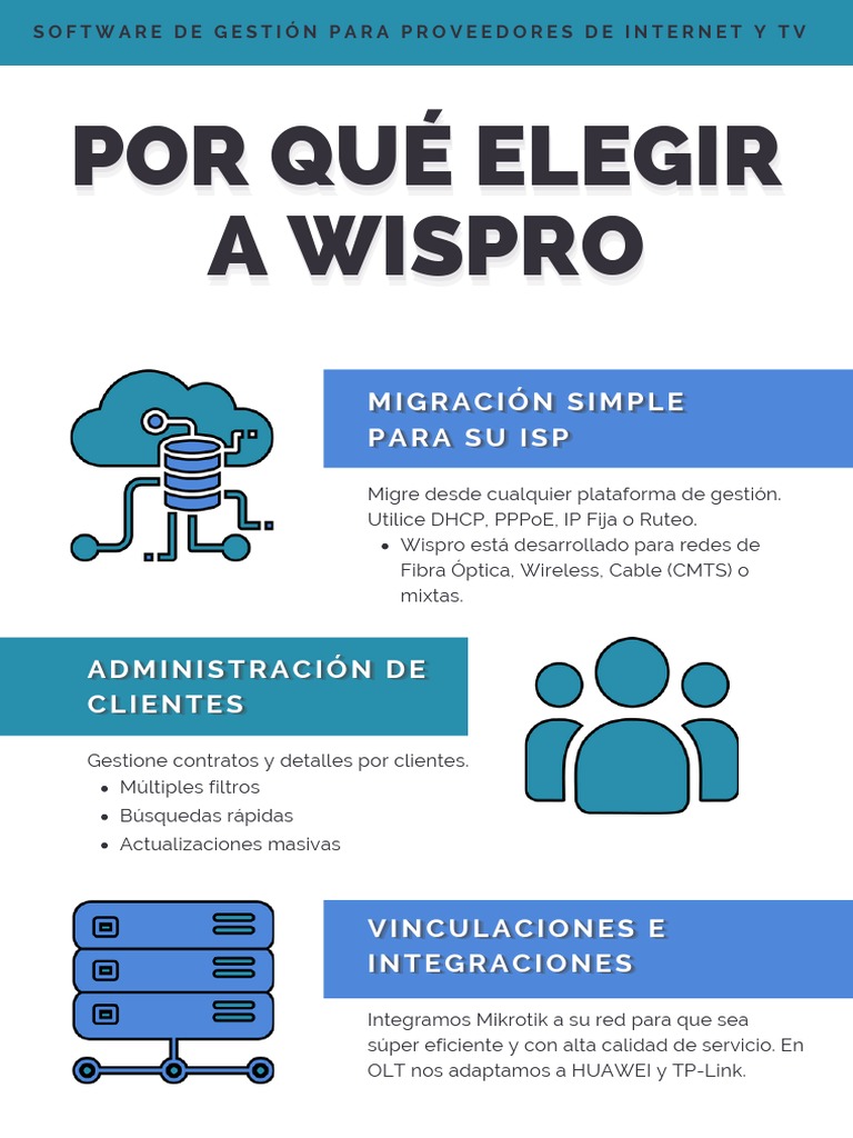 Ventajas de usar Wispro para ISPs | PDF | Internet | Soporte técnico