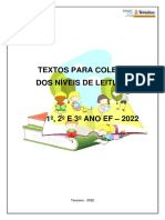 TEXTOS PARA A COLETA DE LEITURA - DIAGNÓSTICO - 1º, 2º e 3º ANO - 2022