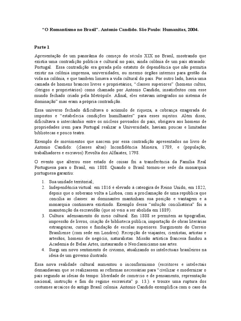 Romantismo e Identidade no Brasil | PDF | Brasil | Romantismo