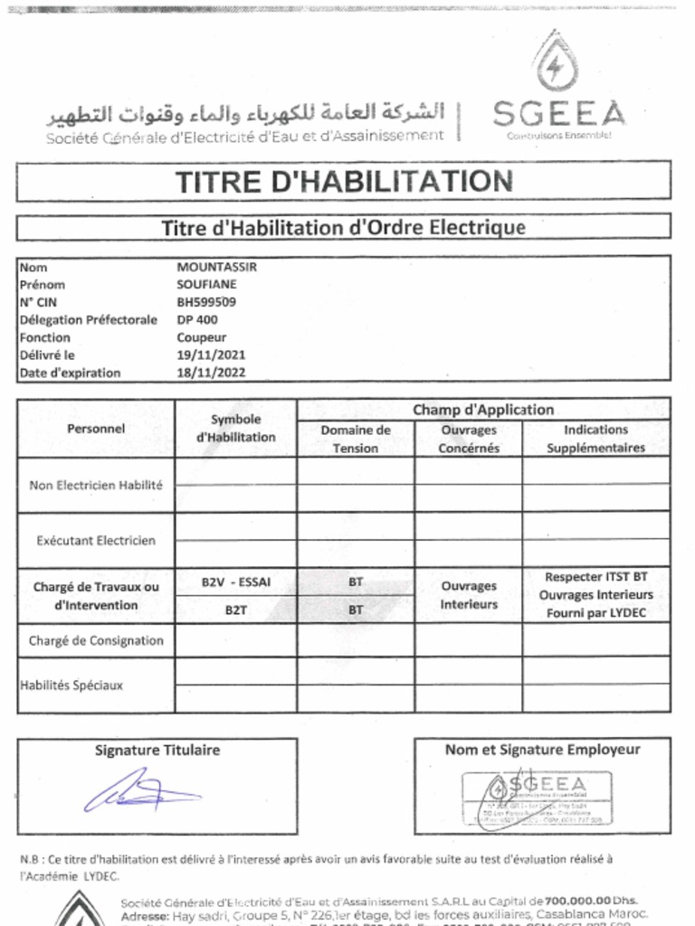 Modèle Titre Habilitation Ac2F – MMGO