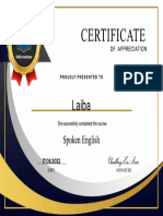 Laiba Spoken English Certificate