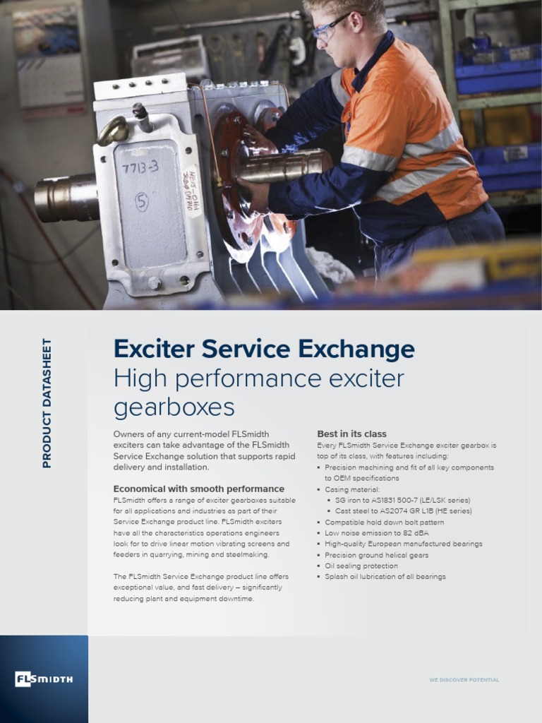 Exciter Gearbox Service Exchange PDF Bearing (Mechanical