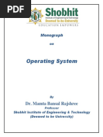 Monograph On Operating System Author DR Mamta Bansal Rajshree