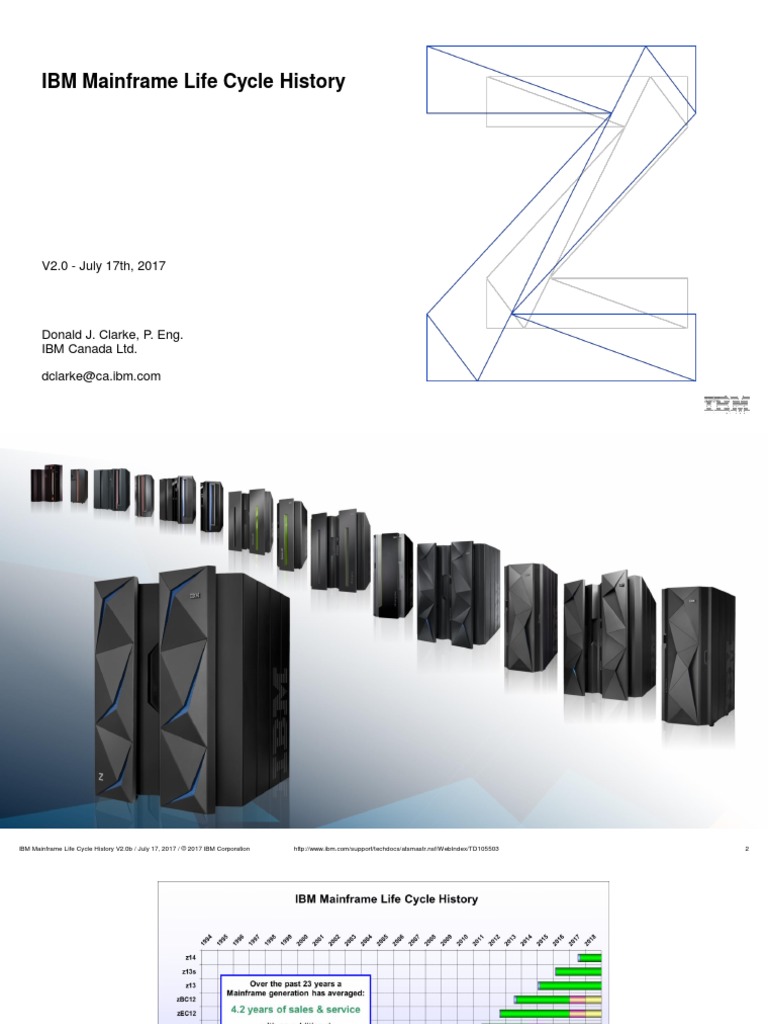IBM Mainframe Life Cycle History V2.0b - July 17, 2017 | PDF