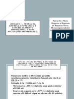 Unidade I - Teoria Da Empresa. Empresário. Tema 2