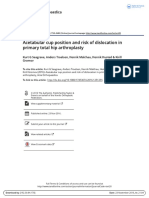 Acetabular Cup Position and Risk of Dislocation in