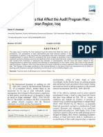 Fraud Risk Factors That Affect The Audit Program Plan (The Case of Kurdistan Region, Iraq) - 2020 - 11p